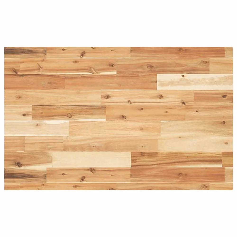 Berkfield Home Solid Wood Acacia Desk Top in Brown, W/D/H: 120 x 50 x 4 cm – 2