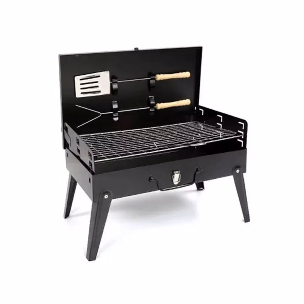 Dragodirect Portable Folding Charcoal Tabletop BBQ Grill with Accessories, Black – 2