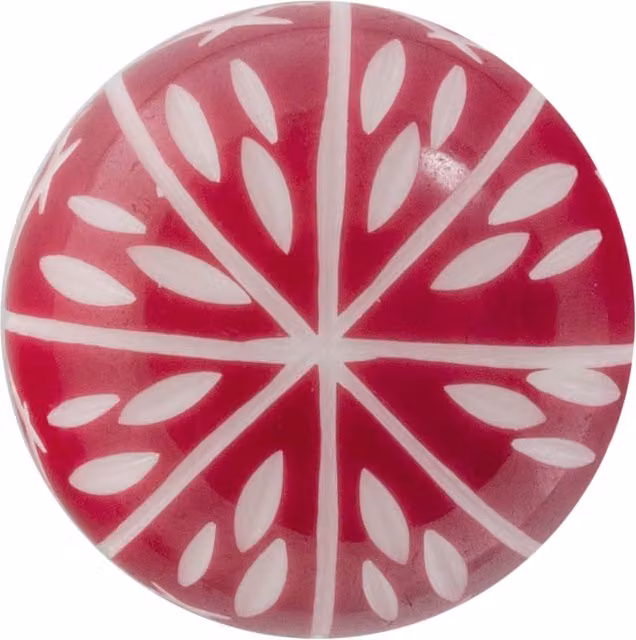 Nicola Spring Polished Red Resin Cabinet Knob – 1