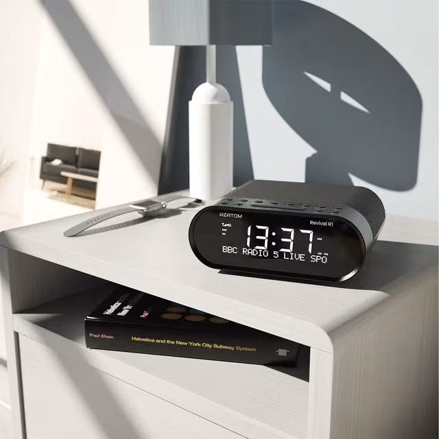 Azatom Revival R1 DAB+ FM Alarm Clock Radio - Black