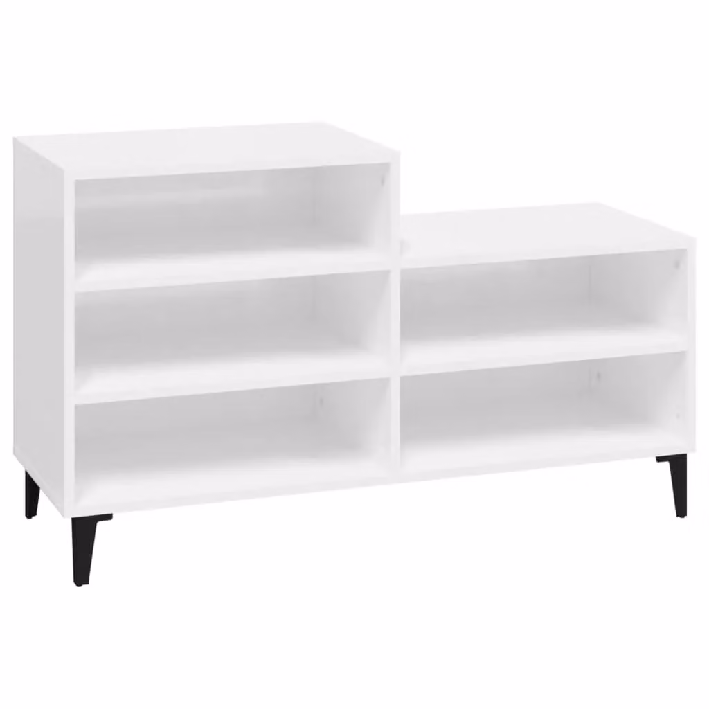Berkfield Home High Gloss White Shoe Cabinet W/D/H: 102 x 36 x 60 cm – 2
