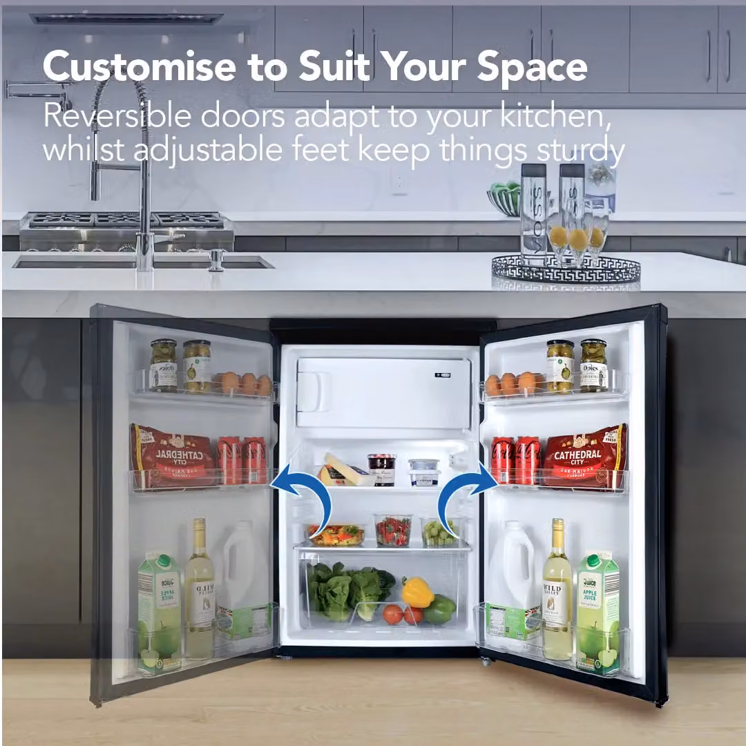 Igenix Black Under Counter Larder Fridge with 16 Litre Chill Box, W: 55 cm, D: 40 cm, H: 85 cm – 6