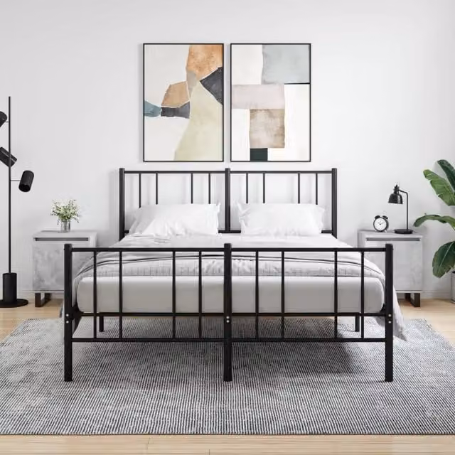 Berkfield Home Set of 2 Bedside Cabinets in Concrete Grey, W: 40 cm, D: 30 cm, H: 50 cm
