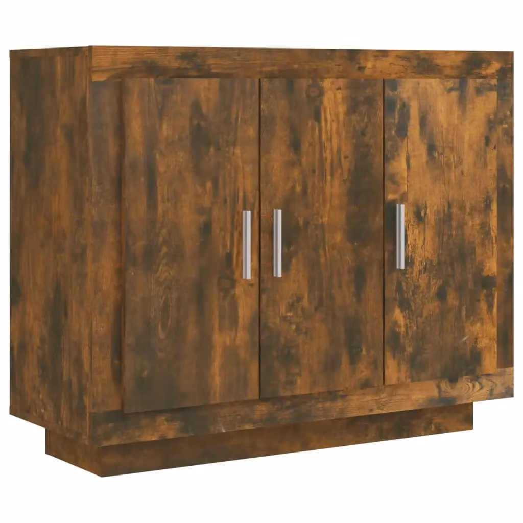 Berkfield Home Smoked Oak Sideboard in Brown, W: 92 cm, D: 35 cm, H: 75 cm – 2