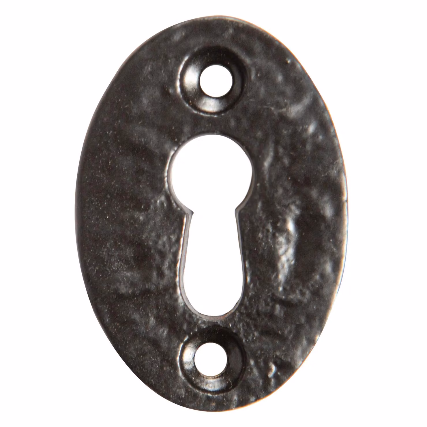 Hammer and Tongs Oval Rim and Mortice Door Knob in Matt Black Iron – 4