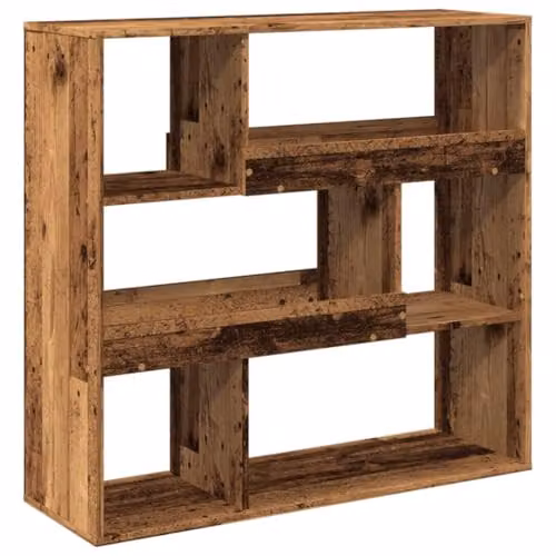 vidaXL Book Cabinet and Room Divider in Old Wood Brown, W/D/H: 100 x 33 x 94.5 cm – 1