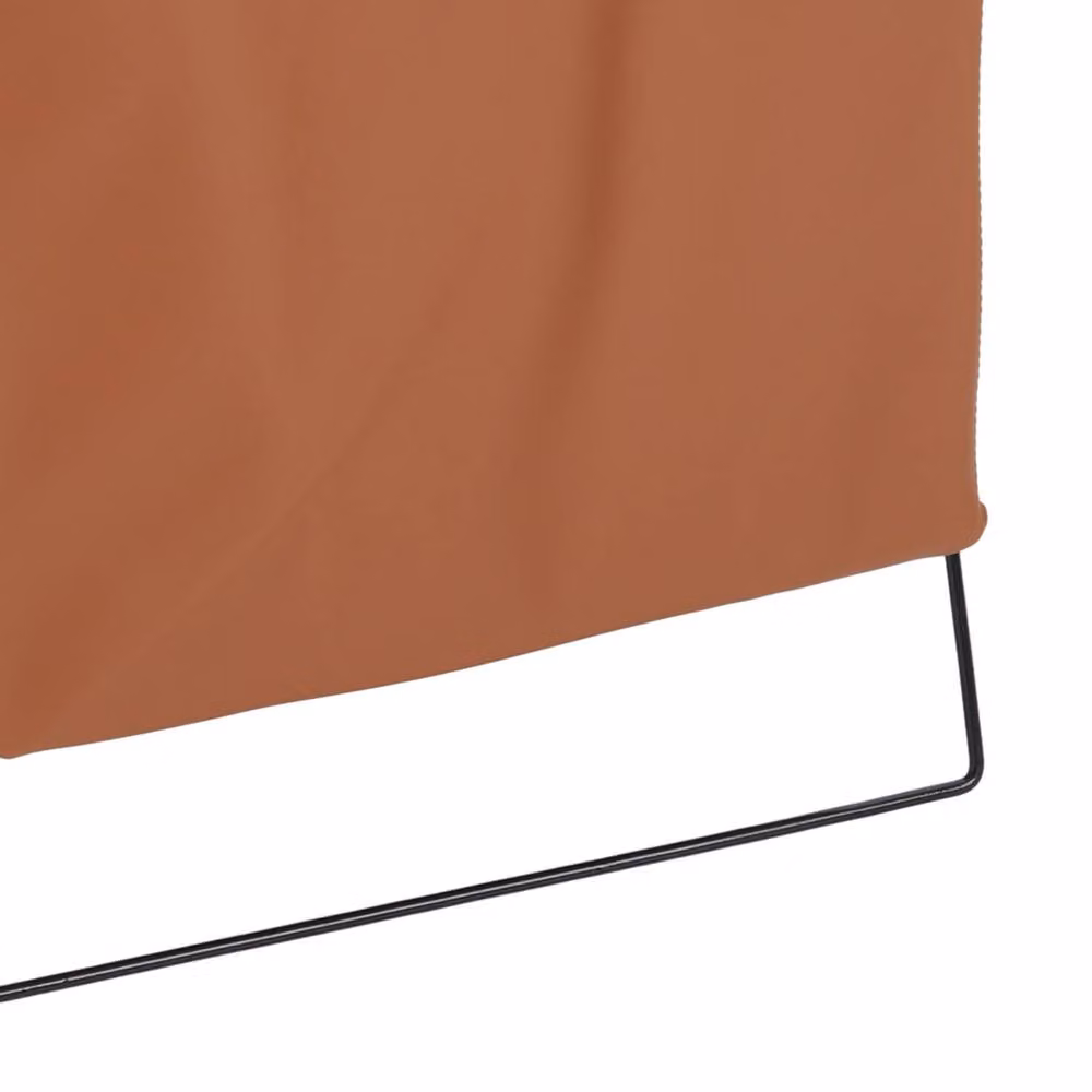 Garden Sanctuary Collapsible PU Leather Laundry Hamper with Metal Frame, Brown – 6
