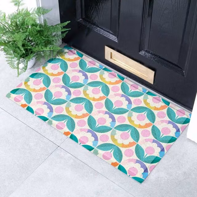 Artsy Mats Elizabeth Olwen Petal Pink Dots Indoor/Outdoor Doormat, W/D: 70 x 40 cm – 1