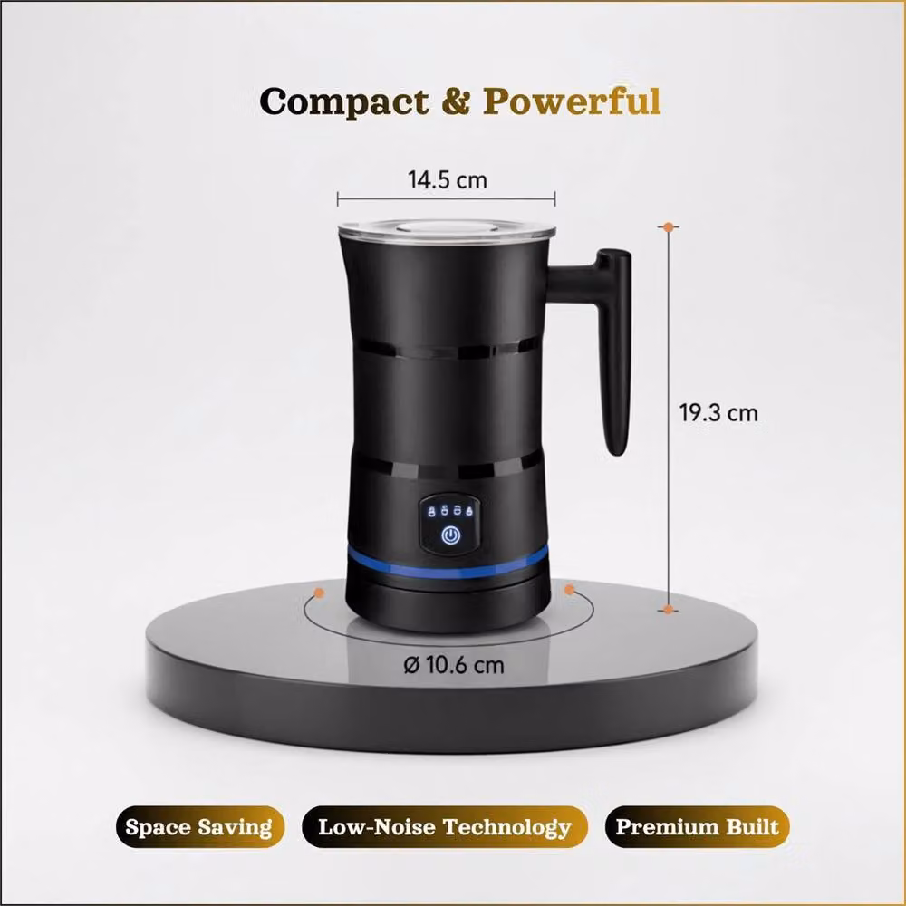 Nordara 4 in 1 Electric Milk Frother and Coffee Foamer in Black – 2