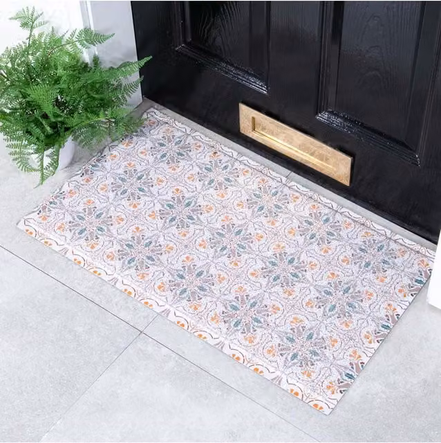 Artsy Mats Mosaic Tiles Doormat in Beige and Multicolour, W/D: 70 x 40 cm – 1