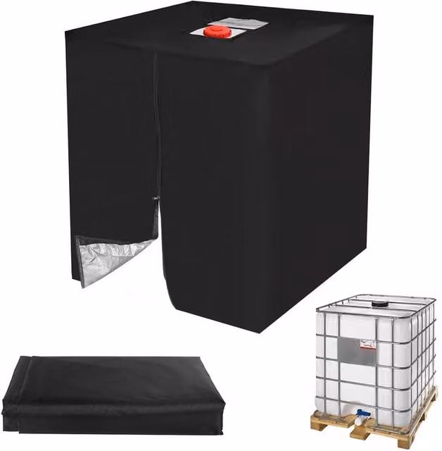 SPETLEK Heavy Duty Waterproof Water Tank Hood Cover, 420D, Black, 0.6m2 – 1