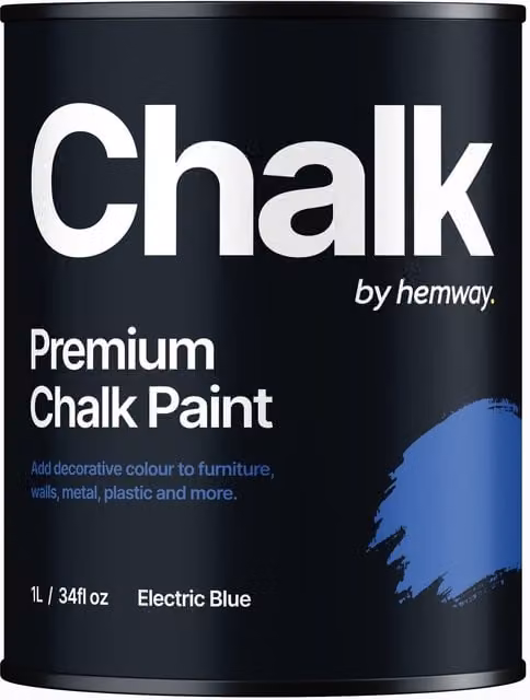 Hemway Opaque Chalk Paint in Flat Matt Electric Blue, 1 l