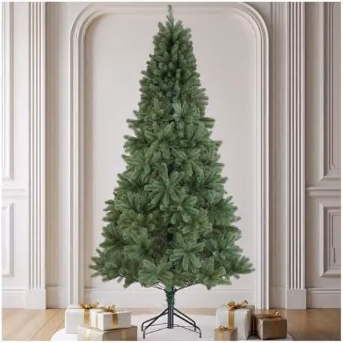 tectake Artificial Christmas Tree in Green with Lifelike Pine Needles and Foldable Steel Stand, Height: 230 cm – 1