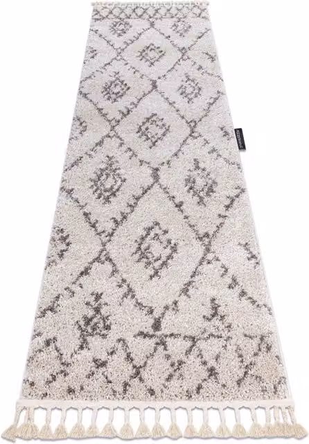 RugsX Berber Geometric Boho Runner in Yellow, W/D/H: 70 x 250 cm