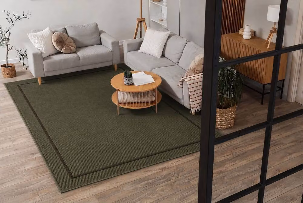 RugsX Aura Geometric Minimalist Rug in Green, W: 140 cm, L: 190 cm – 4