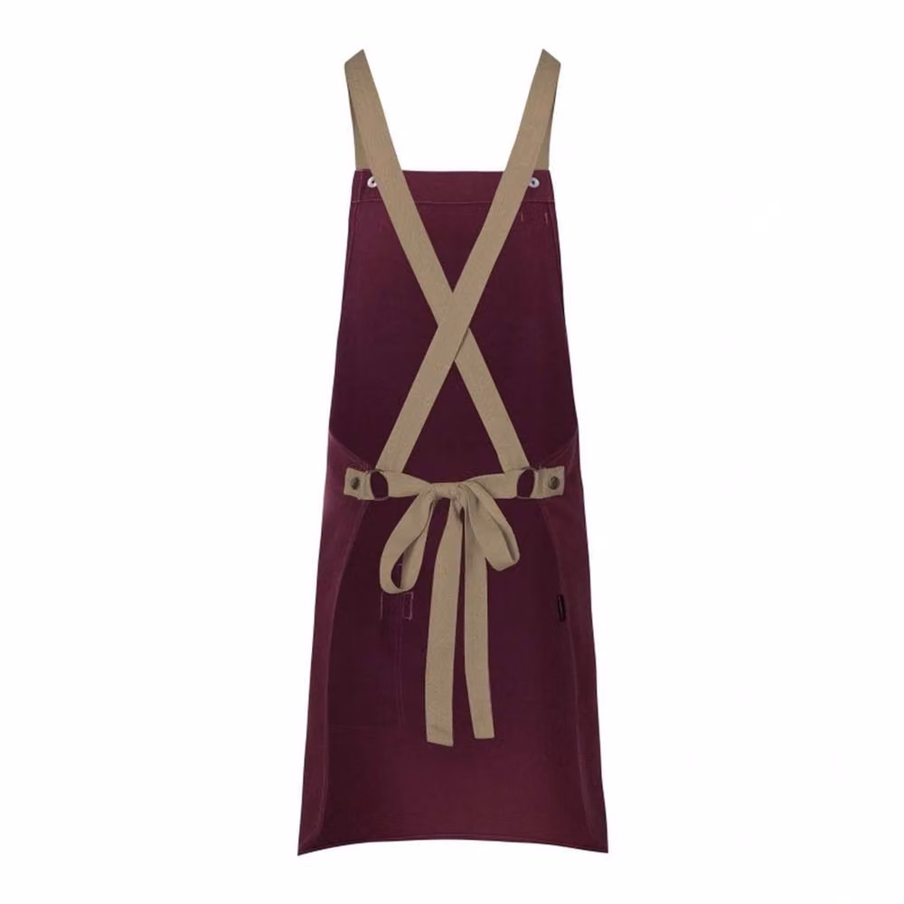 Karlowsky Urban-Look Cross Strap and Pocket Bib Apron in Purple – 2