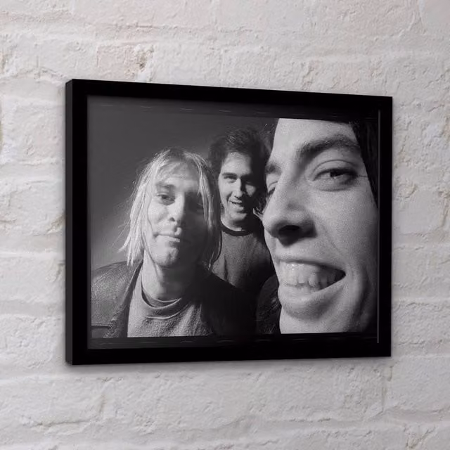 Nirvana Smile Abstract Photograph Framed Paper Poster in Black
