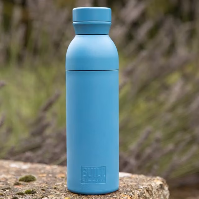 BUILT Planet Blue Water Bottle with Leakproof Screw Lid, 500ml