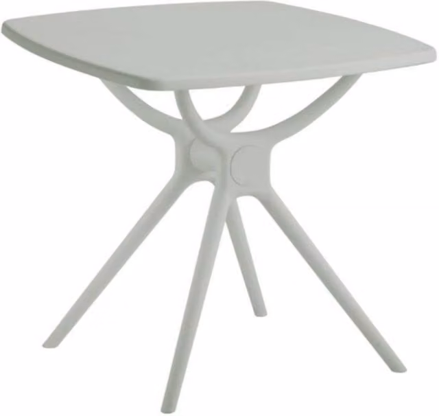 Lemon Pavilion Alto French Square Dining Table in Pale Green, W80 x D80 x H73 cm