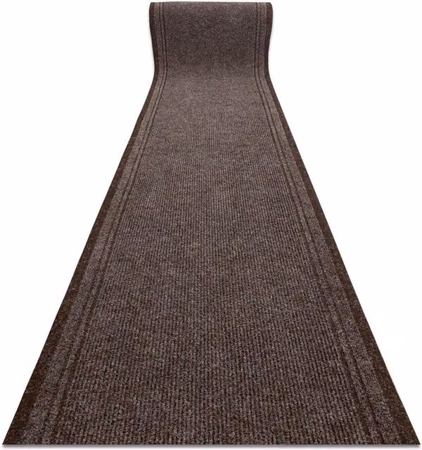 RugsX Malaga Anti-Slip Runner in Brown, W/D: 100 x 410 cm – 1