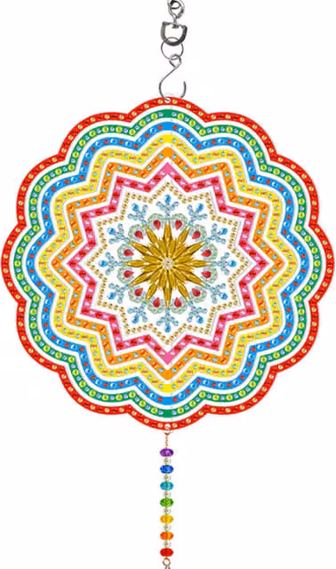 Syntego Star Snowflake Hanging Sun Catcher Diamond Art Kit in Multicolour and Turquoise