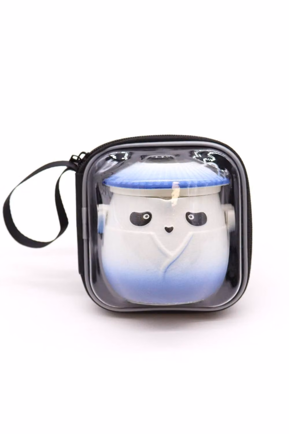 KDMD Blue Ceramic Panda Teapot and 3 Cups Set with Infuser – 2