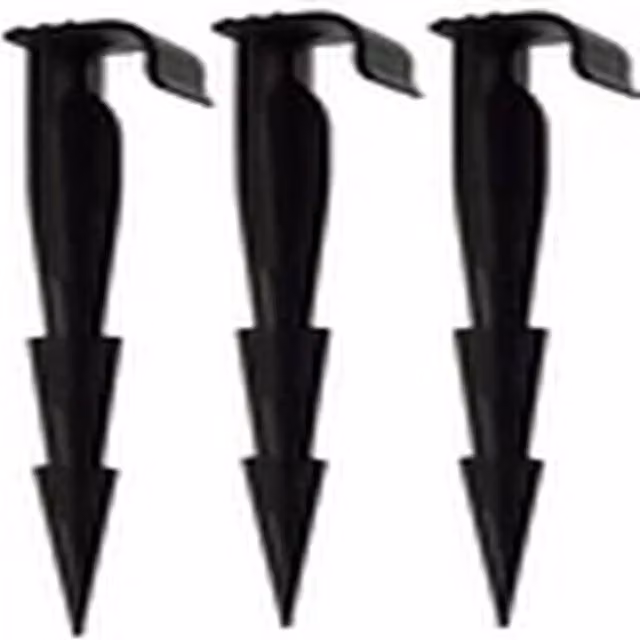 EONLION 100 Pack Black Garden Irrigation Soaker Hose Stakes and Porous Water Pipe Pegs