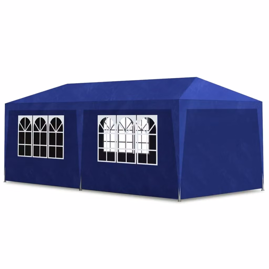 Berkfield Home Party Tent, Blue, W: 6 m, D: 3 m, H: 2.55 m – 2