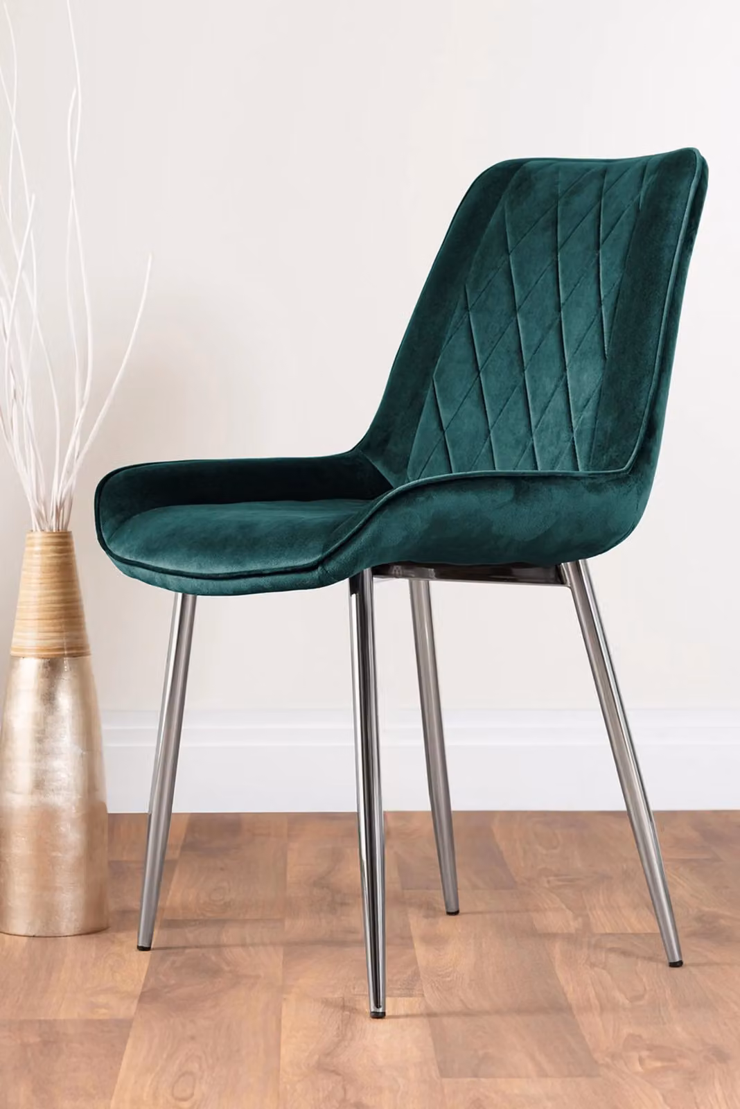 FurnitureboxUK Carson White Marble Effect Dining Table and 6 Pesaro Silver Chairs in Green – 5