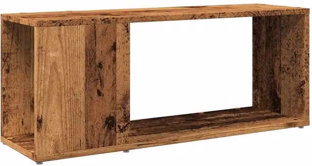 Berkfield Home TV Cabinet in Old Wood Brown, W/D/H: 80 x 24 x 32 cm