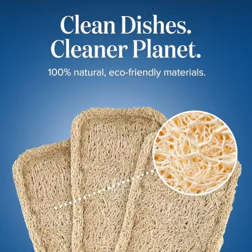 Joeji's Kitchen Loofah Eco Dishwasher Sponges, 8 Pack, Beige – 2