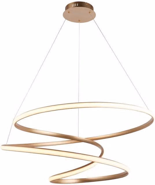 Merano Imola LED Pendant Ceiling Light in Gold and White Silicone