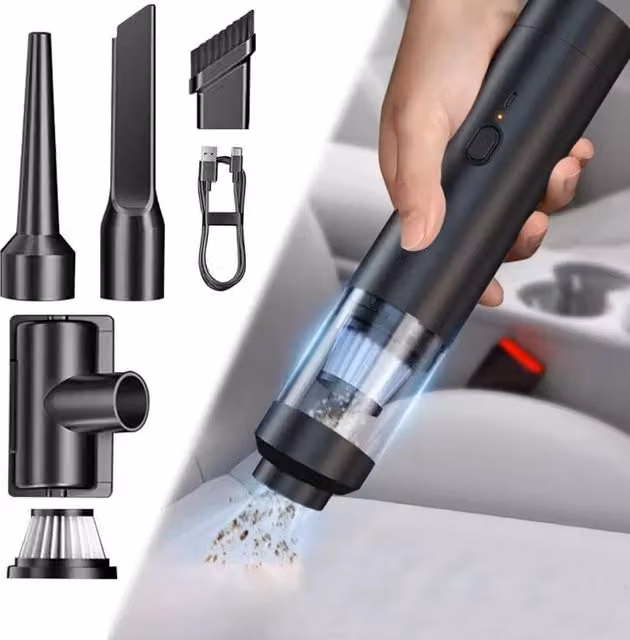 VOGREX 19000Pa Cordless Handheld Car Vacuum Cleaner with Blow Function, Black – 1