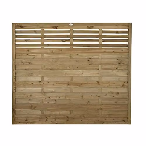 Forest Impregnated Brown Wooden Fence Board, Pack of 3, H: 180 cm, W: 152.4 cm