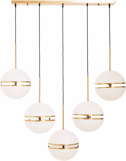 Orsina Five Ball Brass Pendant Light in Gold – 1