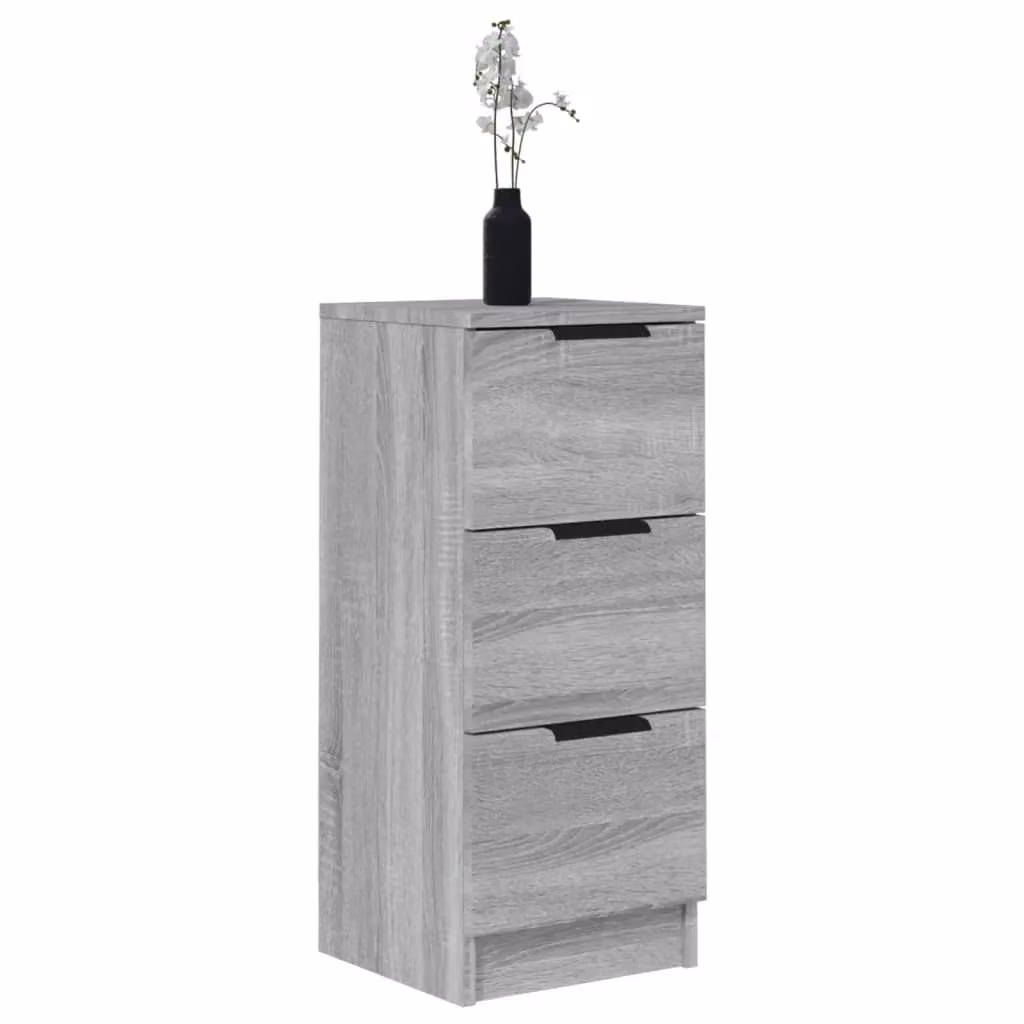 Berkfield Home Set of 2 Grey Sonoma Sideboards in Engineered Wood, W/D/H: 30 x 30 x 70 cm – 2