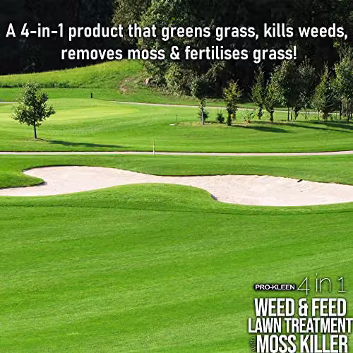 Pro-Kleen 4 in 1 Weed and Feed Lawn Treatment with Moss Killer, 2 x 2.5kg – 4
