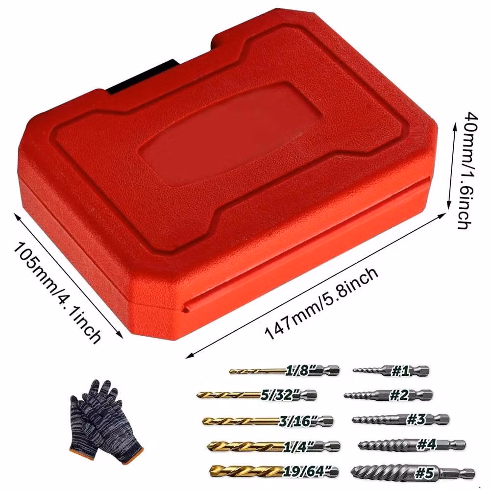 Ventryn 11-Piece M35 Cobalt Left Hand Drill Screw Extractor Set in Multicolour – 2