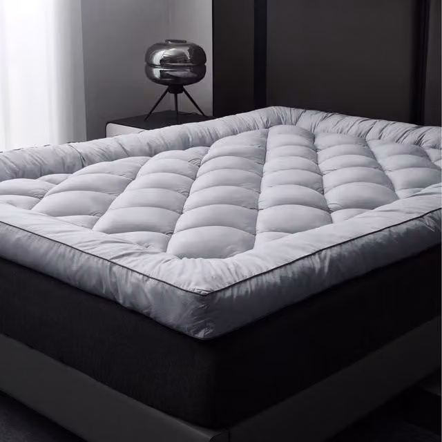 Ezysleep Shredded Memory Foam Mattress Topper, Grey, W: 122 cm, H: 5 cm