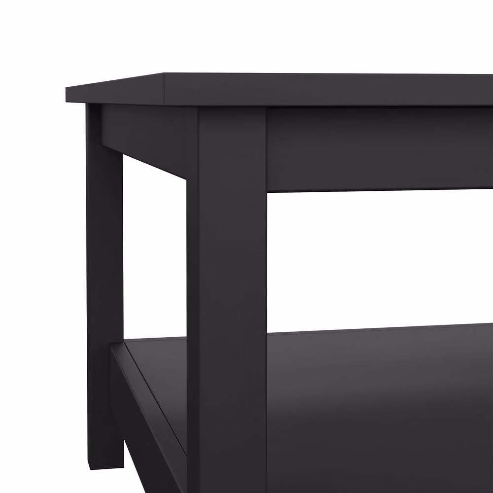 Wyld Haus Gossmere Matt Black Square Wood Coffee Table – 3