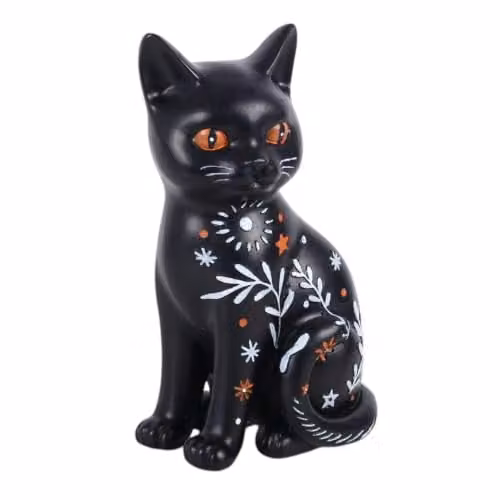 Something Different Wholesale Black Cat Ceramic Ornament for Halloween and Autumn Decor, H: 14.0 cm, W: 8.0 cm, D: 14.0 cm – 2