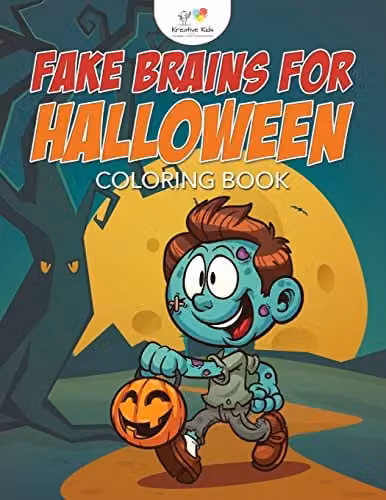 Kreative Kids Fake Brains for Halloween Colouring Book for Children, Multicolour