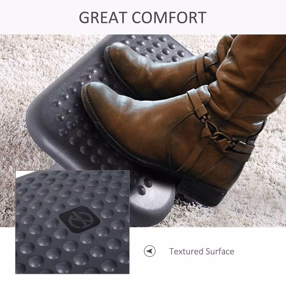 KORVIXA Adjustable 3-Position Tilting Footrest in Grey – 4
