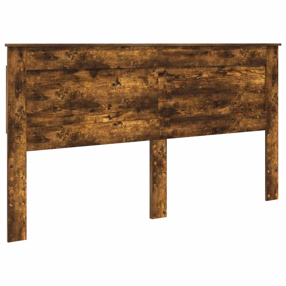 Berkfield Home Smoked Oak Bed Frame in Brown, Solid Pine and Engineered Wood, 200 x 200 cm – 3