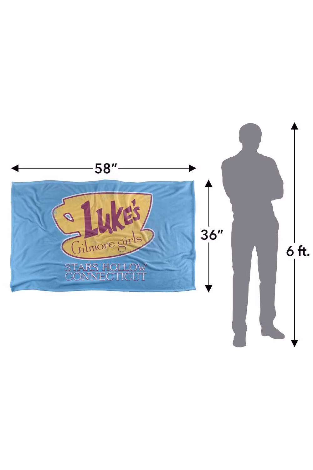 Warner Bros. Gilmore Girls Lukes Cafe Sign Super Soft Fleece Throw Blanket, Multicolour, W: 91 cm, D: 147 cm – 3