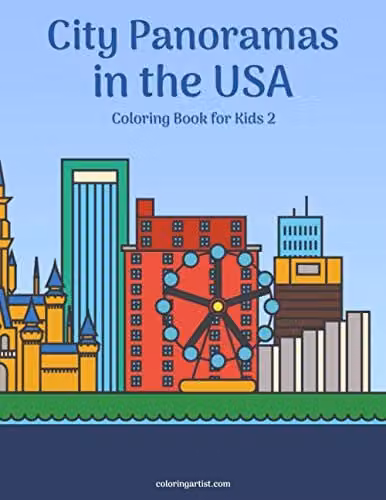 City Panoramas in the USA Colouring Book for Kids 2 by Independently Published