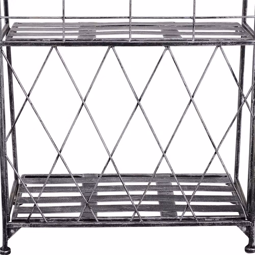 Havendro 3 Tier Metal Folding Plant Stand Display Rack in Silver – 4