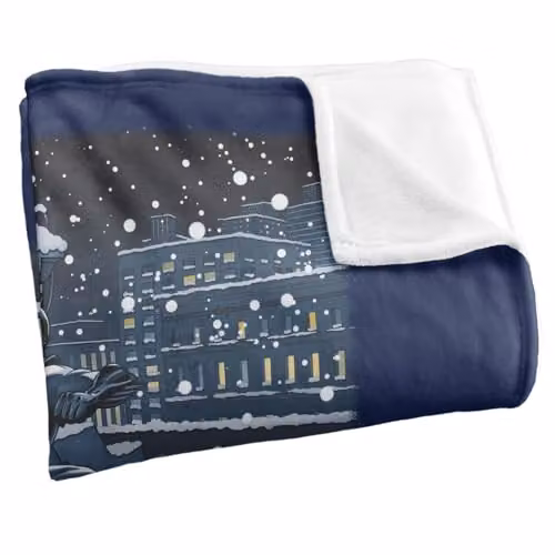Warner Bros. Batman Christmas Silent Knight Super Soft Fleece Throw Blanket for Children, Multicolour, W: 91.44 cm x D: 91.44 cm x H: 147 cm – 2
