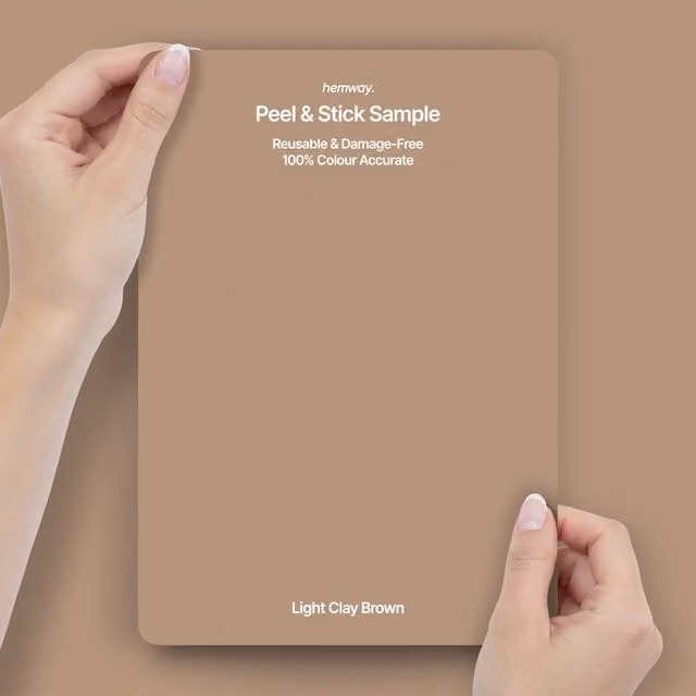 Hemway Interior Paint Sample Peel and Stick Swatch in Light Clay Brown