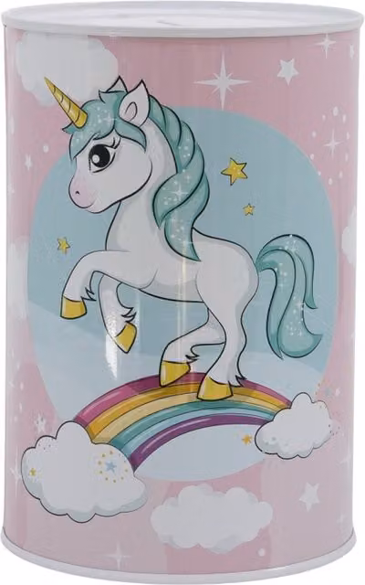 Multicolour Metal Unicorn Piggy Bank for Kids